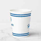 Blue Baseball Club Custom Player Nummer & TeamName Papieren Bekers (Rechts)