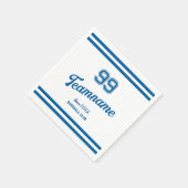 Blue Baseball Club Custom Player Nummer & TeamName Servet (Hoek)