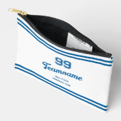 Blue Baseball Custom Player Nummer & Team Naam Etui (Open)