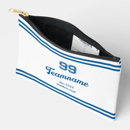 Blue Baseball Custom Player Nummer & Team Naam Etui (Open)