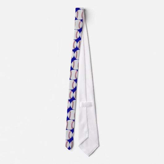Blue Baseball Stropdas (Achterkant)