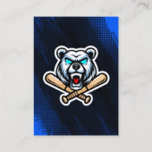 Blue Baseball Trading Kaart Foto Baseball Logo Contactkaartje (Achterkant)