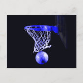 Blue Basketball Briefkaart (Voorkant)