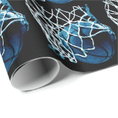 Blue Basketball Cadeaupapier (Rol Hoek)