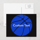 Blue Basketball Custom Team Name of Text Sports Briefkaart (Voorkant / Achterkant)