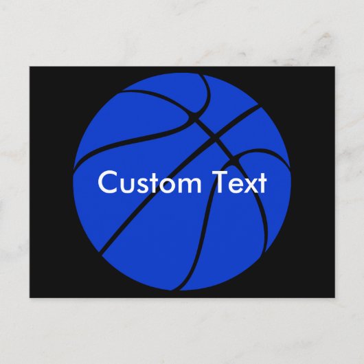 Blue Basketball Custom Team Name of Text Sports Briefkaart (Voorkant)