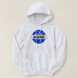 Blue Basketball Custom Team, Player Name & Number Hoodie