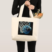 Blue Basketball Grote Tote Bag (Voorkant (product))