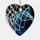 Blue Basketball Keramisch Ornament (Rechts)