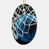 Blue Basketball Keramisch Ornament (Links)