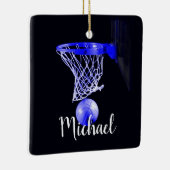 Blue Basketball Keramisch Ornament (Rechts)