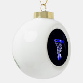Blue Basketball Keramische Bal Ornament (Links)