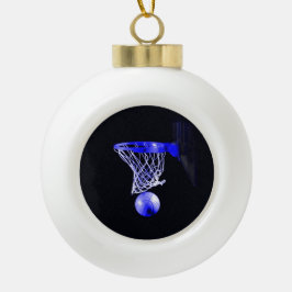 Blue Basketball Keramische Bal Ornament