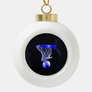 Blue Basketball Keramische Bal Ornament