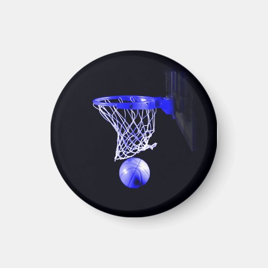 Blue Basketball Magneet (Voorkant)