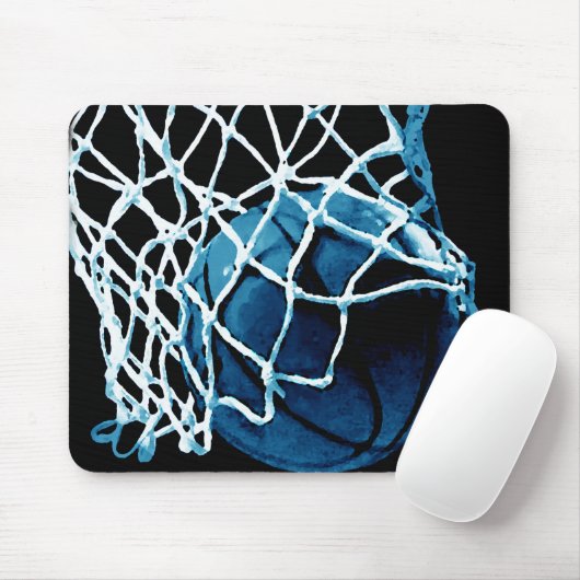 Blue Basketball Muismat (Met muis)