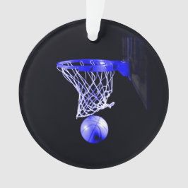 Blue Basketball Ornament