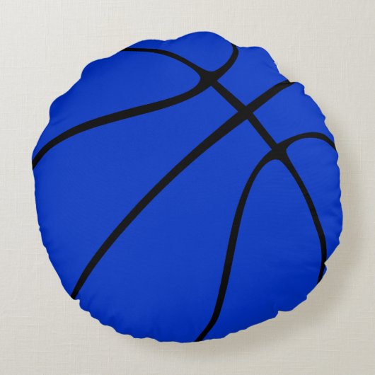 Blue Basketball  Player Name of Team Rond Kussen (Achterkant)