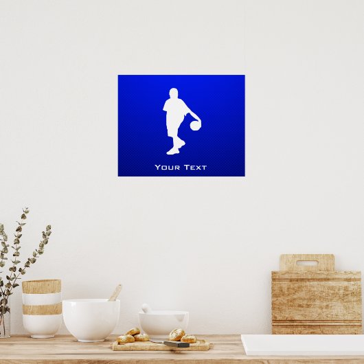 Blue Basketball Poster (Keuken)