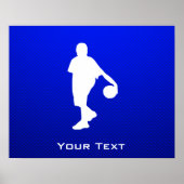 Blue Basketball Poster (Voorkant)