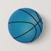 Blue Basketball Ronde Button 5,7 Cm (Voorkant)