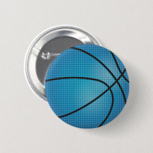 Blue Basketball Ronde Button 5,7 Cm