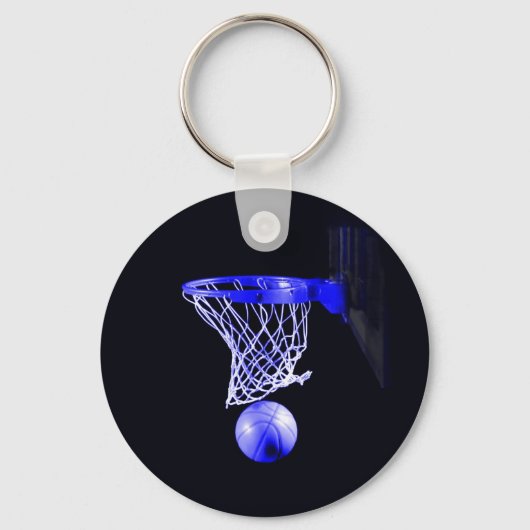 Blue Basketball Sleutelhanger (Voorkant)
