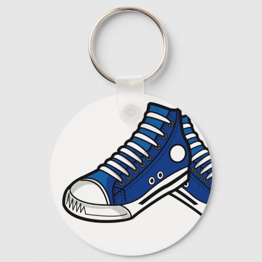 Blue Basketball Sneaker Sleutelhanger (Voorkant)