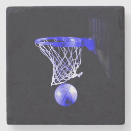 Blue Basketball Stenen Onderzetter