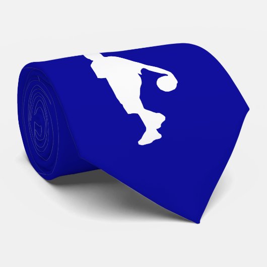 Blue Basketball Stropdas (Opgerold)