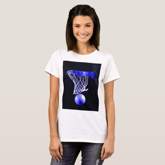 Blue Basketball T-shirt (Voorkant volledig)