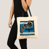 Blue Basketball Tote Bag (Voorkant (product))