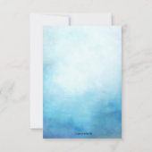 Blue Bat Mitzvah RSVP, Waterverf, Bat Mitzvah RSVP Kaartje (Achterkant)