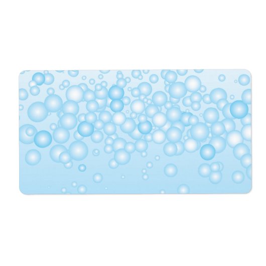 Blue Bath Bubbles Etiket (Voorkant)