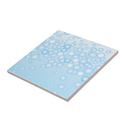 Blue Bath Bubbles Tegeltje (Zijkant)