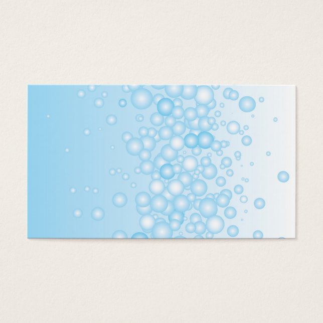 Blue Bath Bubbles Visitekaartje (Voorkant)