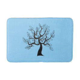 Blue Bath Mat met Tree - Uw kleuren