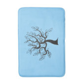 Blue Bath Mat met Tree - Uw kleuren (Voorkant Verticaal)