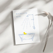Blue Bathtub Duck Baby Shower Books For Baby Informatiekaartje