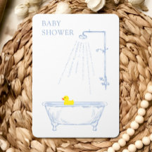 Blue Bathtub Yellow Rubber Duck Baby shower