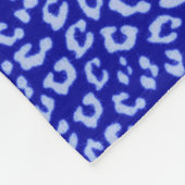Blue Batik Leopard - fleece deken (Hoek)