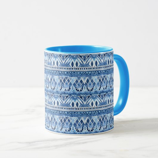 Blue Batik Mok (Voorkant rechts)