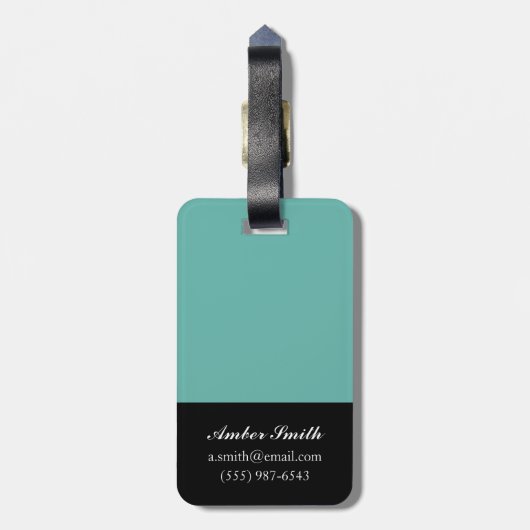 Blue Batik Tile I Bagagelabel (Achterkant verticaal)