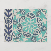 Blue Batik Tile I Briefkaart (Voorkant)