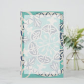 Blue Batik Tile I Briefpapier (Staand voorkant)