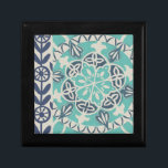 Blue Batik Tile I Cadeaudoosje<br><div class="desc">Floral</div>