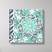 Blue Batik Tile I Canvas Afdruk (Voorkant)