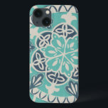 Blue Batik Tile I iPhone 13 Hoesje<br><div class="desc">Floral</div>