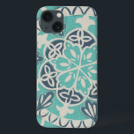 Blue Batik Tile I iPhone 13 Hoesje<br><div class="desc">Floral</div>