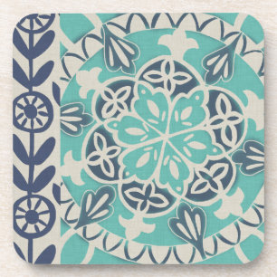 Blue Batik Tile I Drankjes Onderzetter
